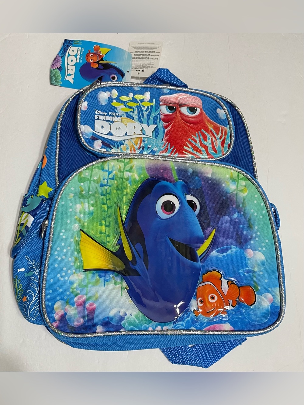 Small Backpack-Disney Blue Finding Dory Large 12 inches Backpack New with Tag !